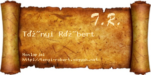 Tényi Róbert névjegykártya